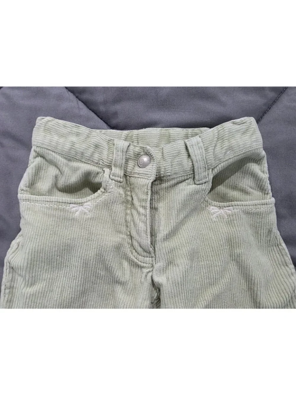Vintage Gymboree Size 3 Mint Green Retro Flare Adjustable Waist Corduroy Pants